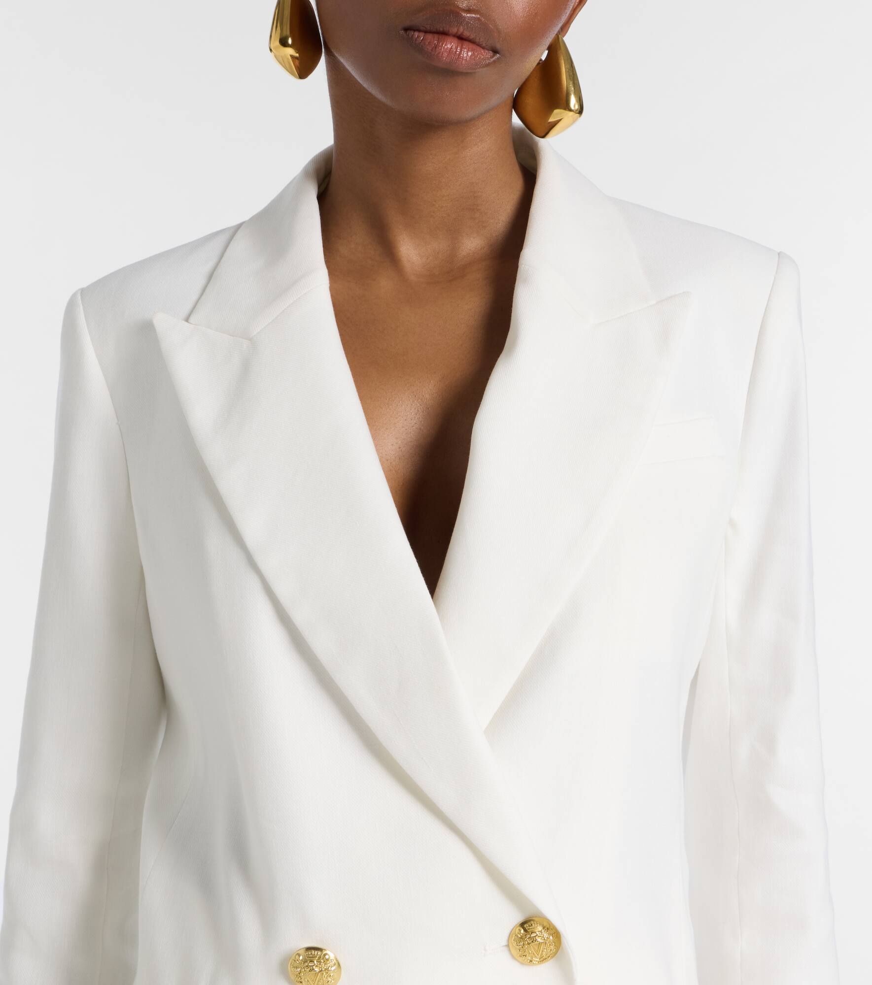 Dale linen-blend blazer - 4