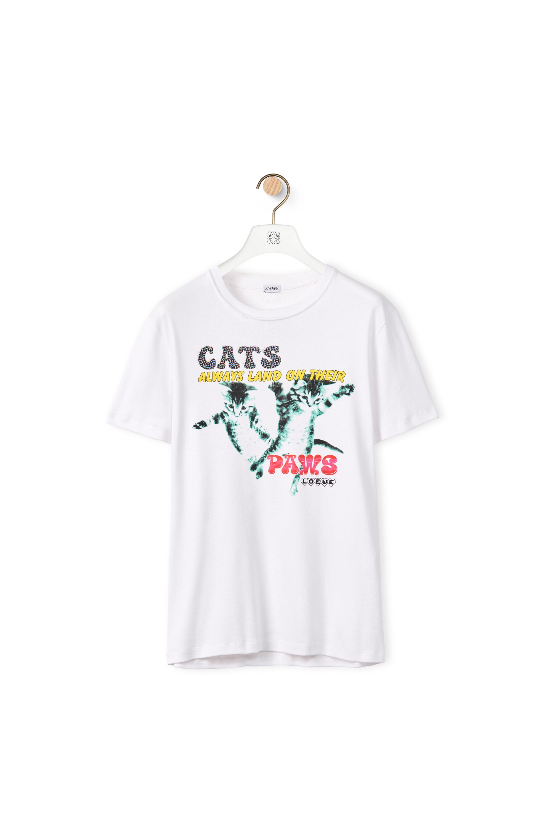 Cat print T-shirt in cotton - 1