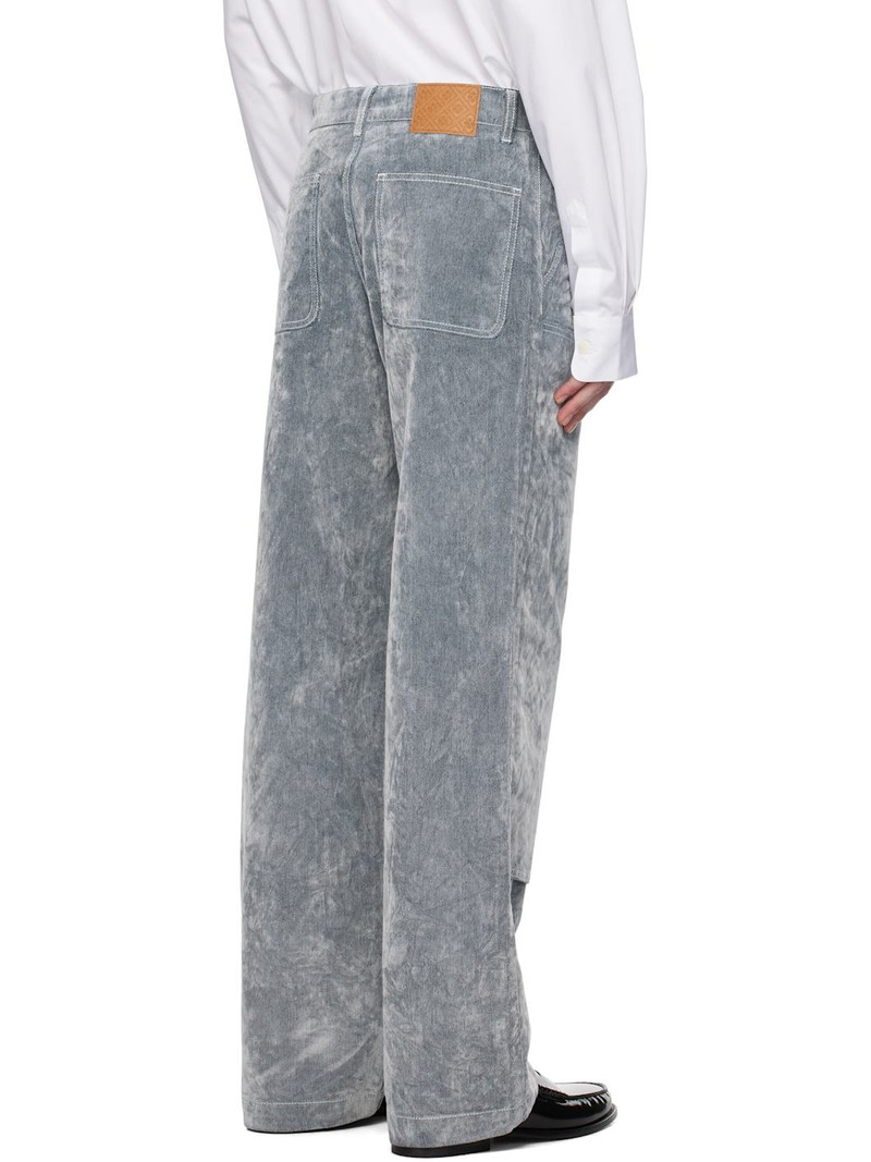 Gray Peach Texture Jeans 3