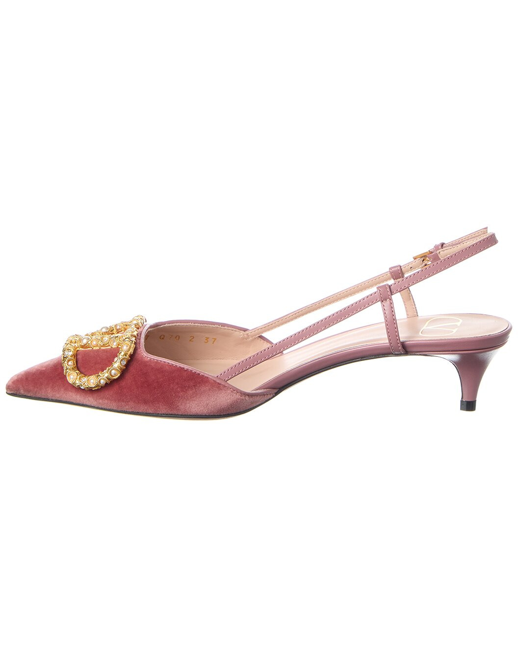 Valentino VLogo 40 Velvet Slingback Pump - 2