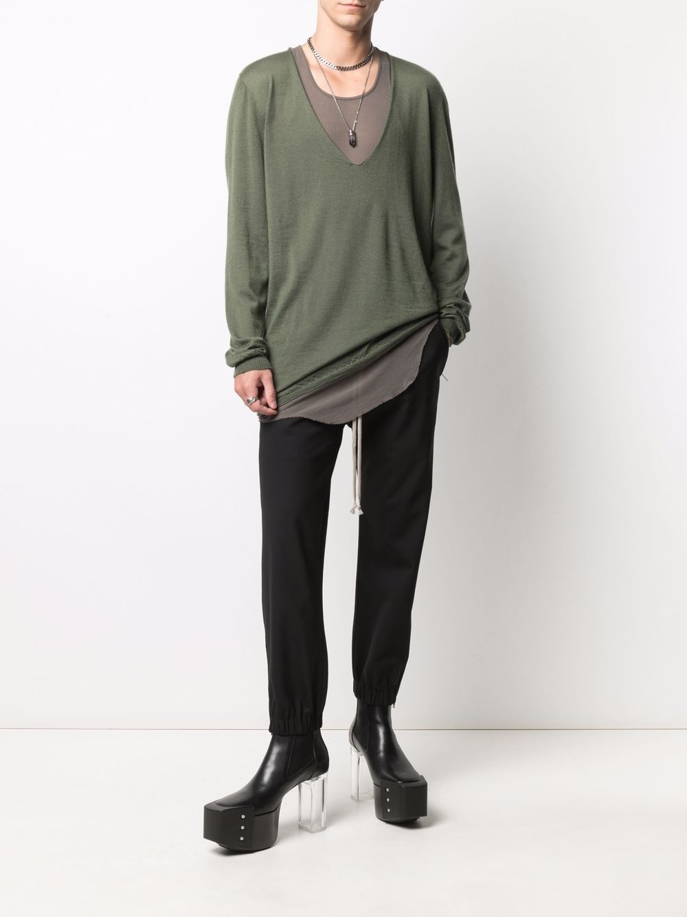 V-neck cashmere jumper - 2