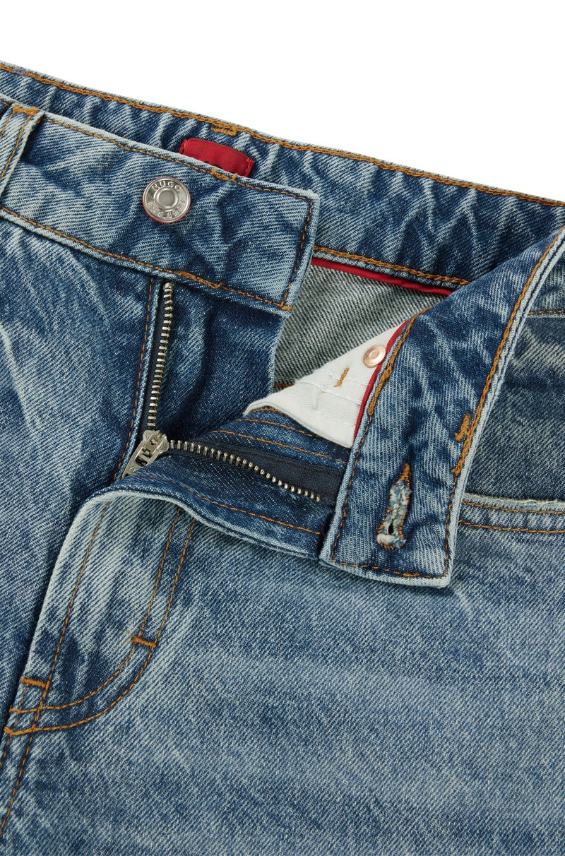 RELAXED-FIT JEANS IN BLUE TINTED DENIM 6