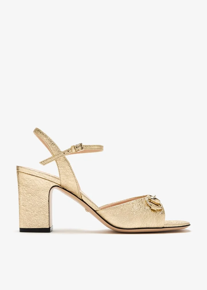 Gucci Horsebit Mid Heel Sandals - 1
