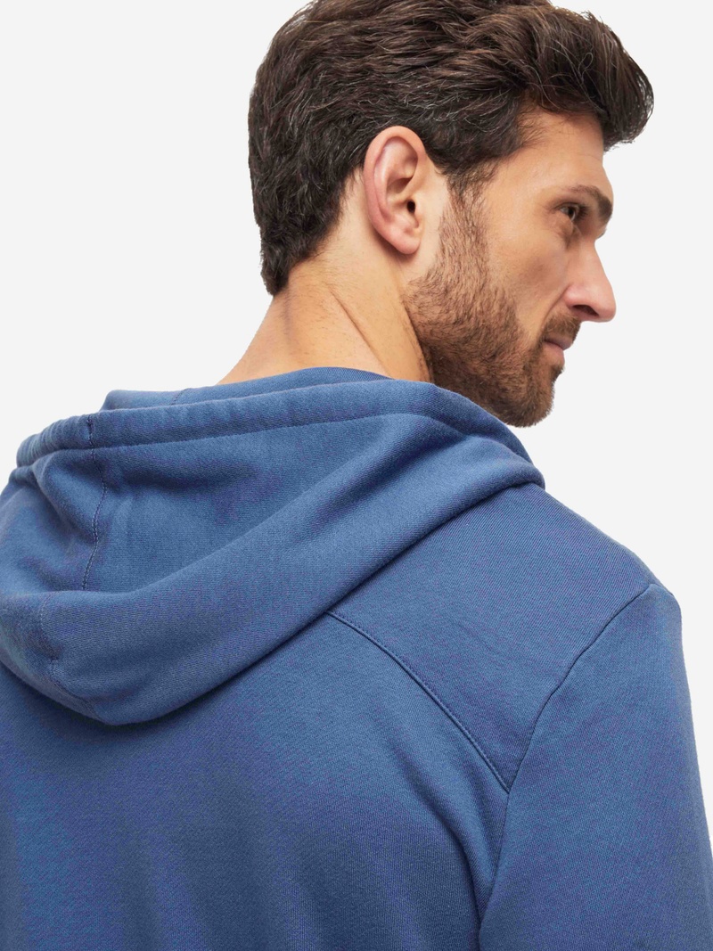Men's Hoodie Quinn Cotton Modal Storm Blue - 7