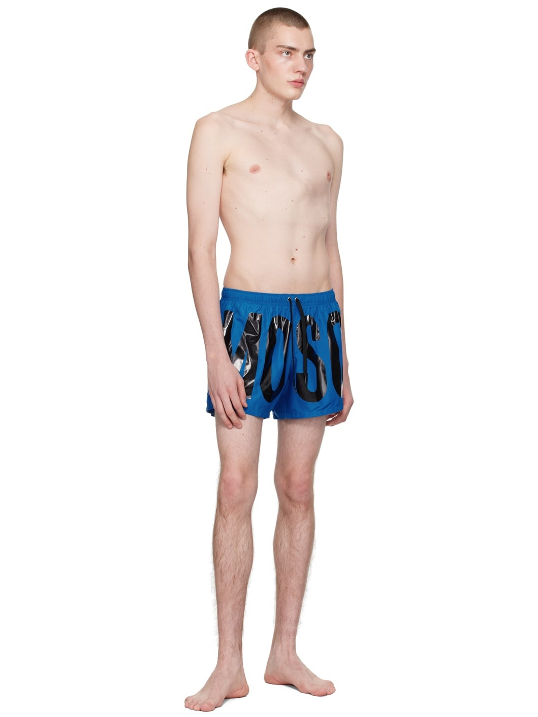 Blue Printed Swim Shorts - 4