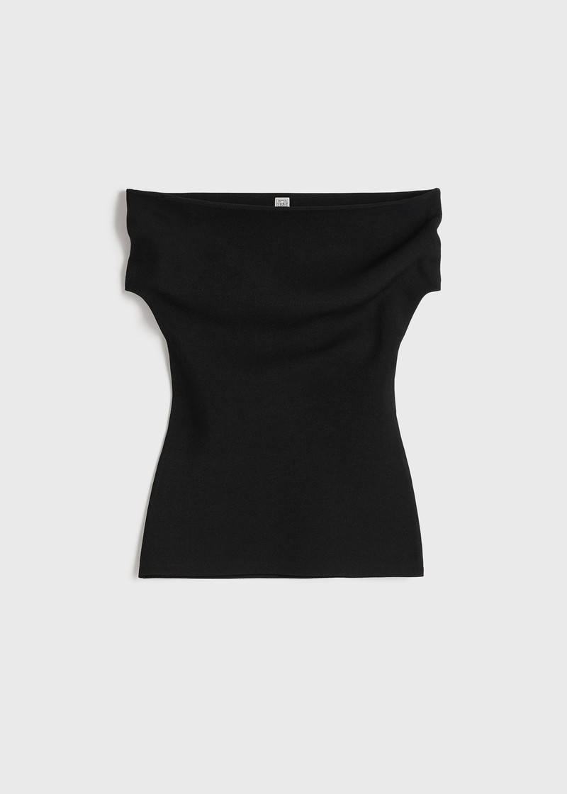 Double-knit top black - 1
