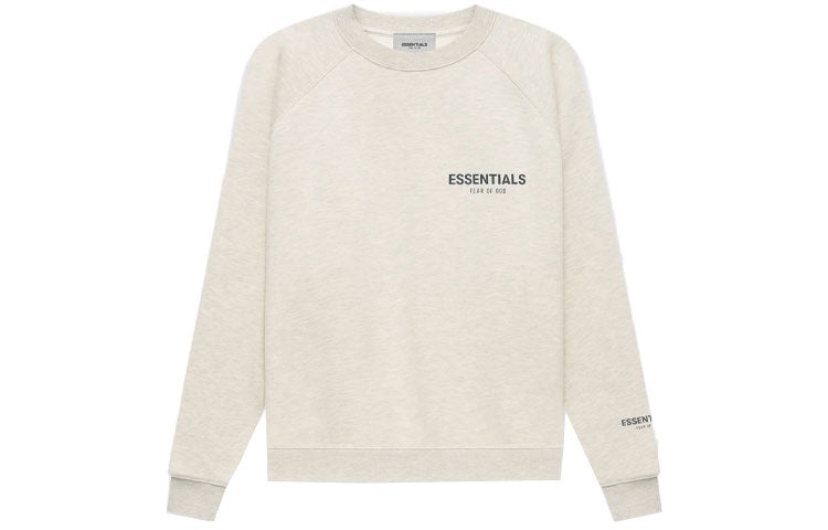 Fear of God Essentials FW21 Pullover Crewneck Light Heather Oatmeal FOG-FW21-173 - 2