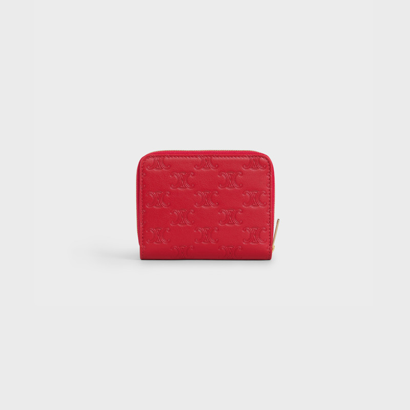 COMPACT WALLET  IN  EMBOSSED SMOOTH CALFSKIN 3