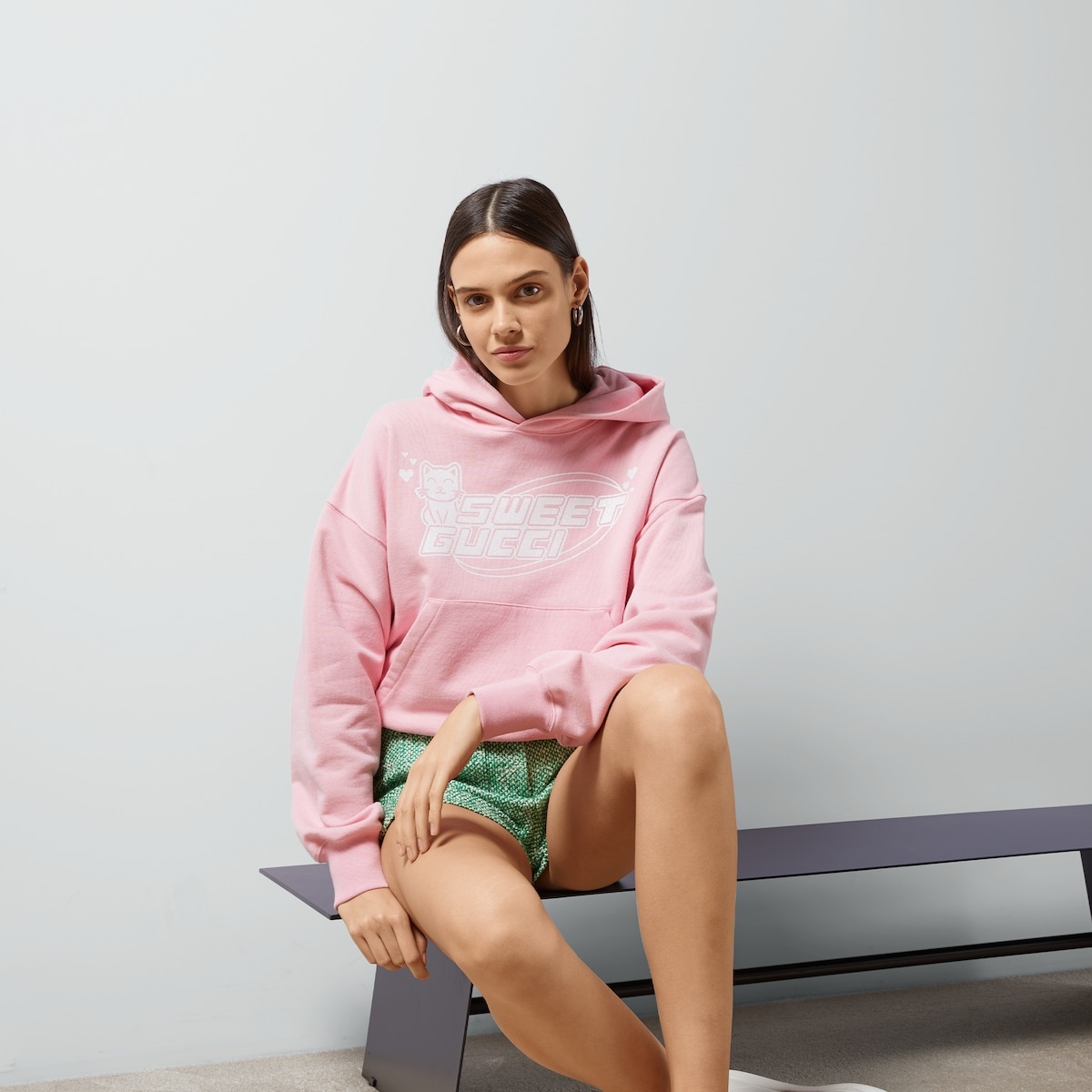 Cotton jersey sweatshirt with print - 5