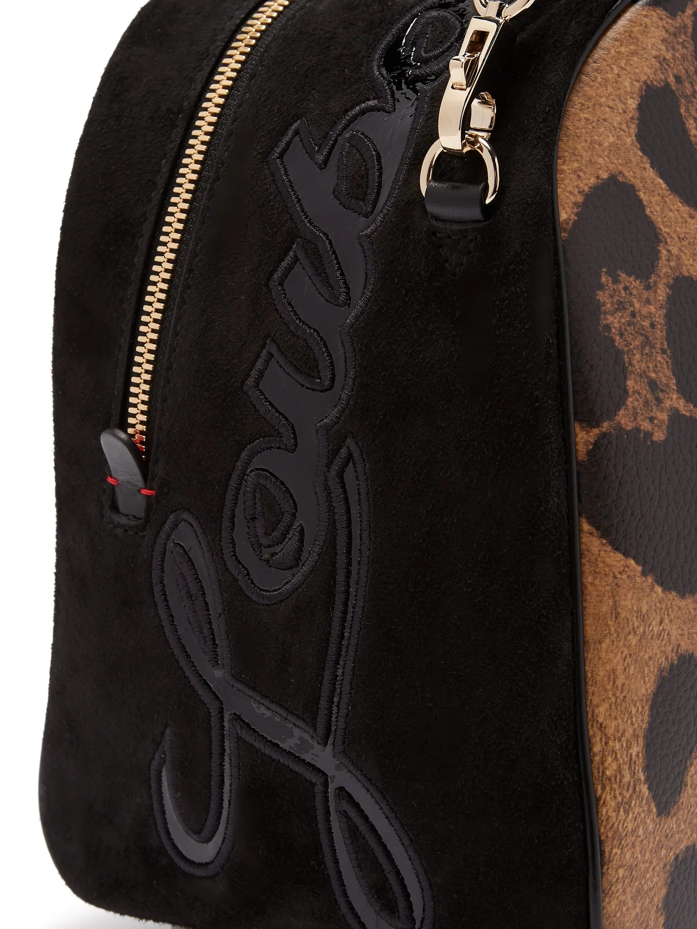 Marie Jane leopard-print leather and suede bag - 6