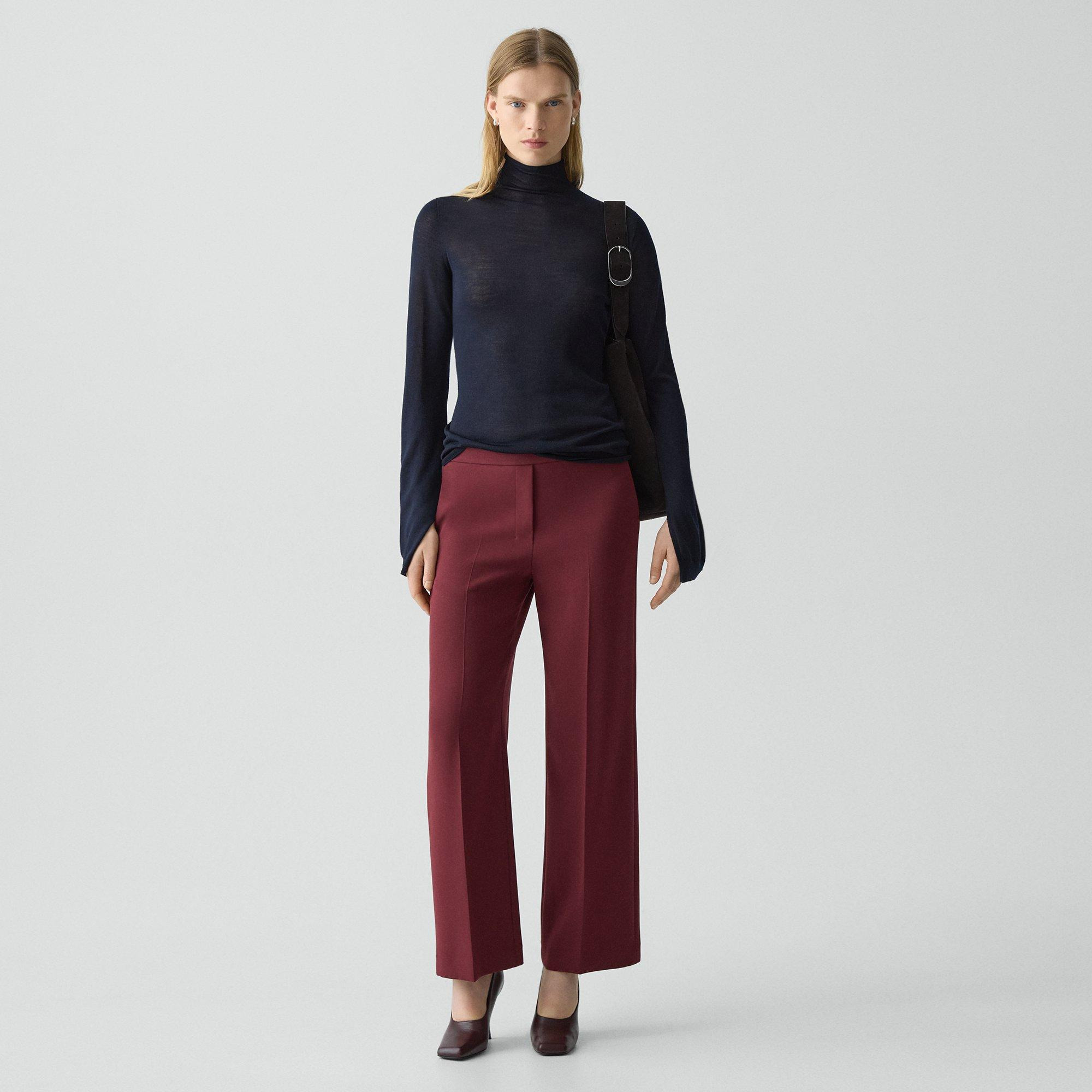 Wide-Leg Pull-On Pant in Admiral Crepe - 2