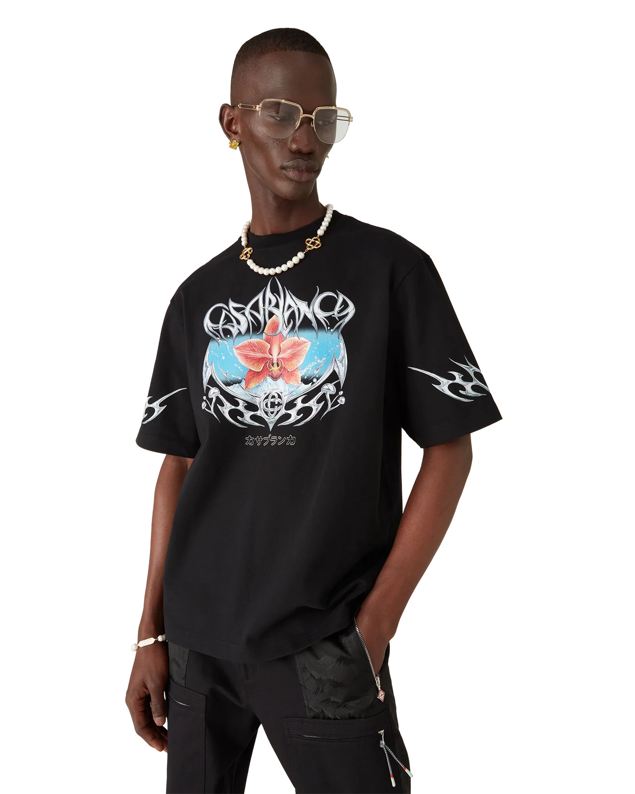 Blades Oversized Short Sleeve T-Shirt | Casablanca Paris - 2