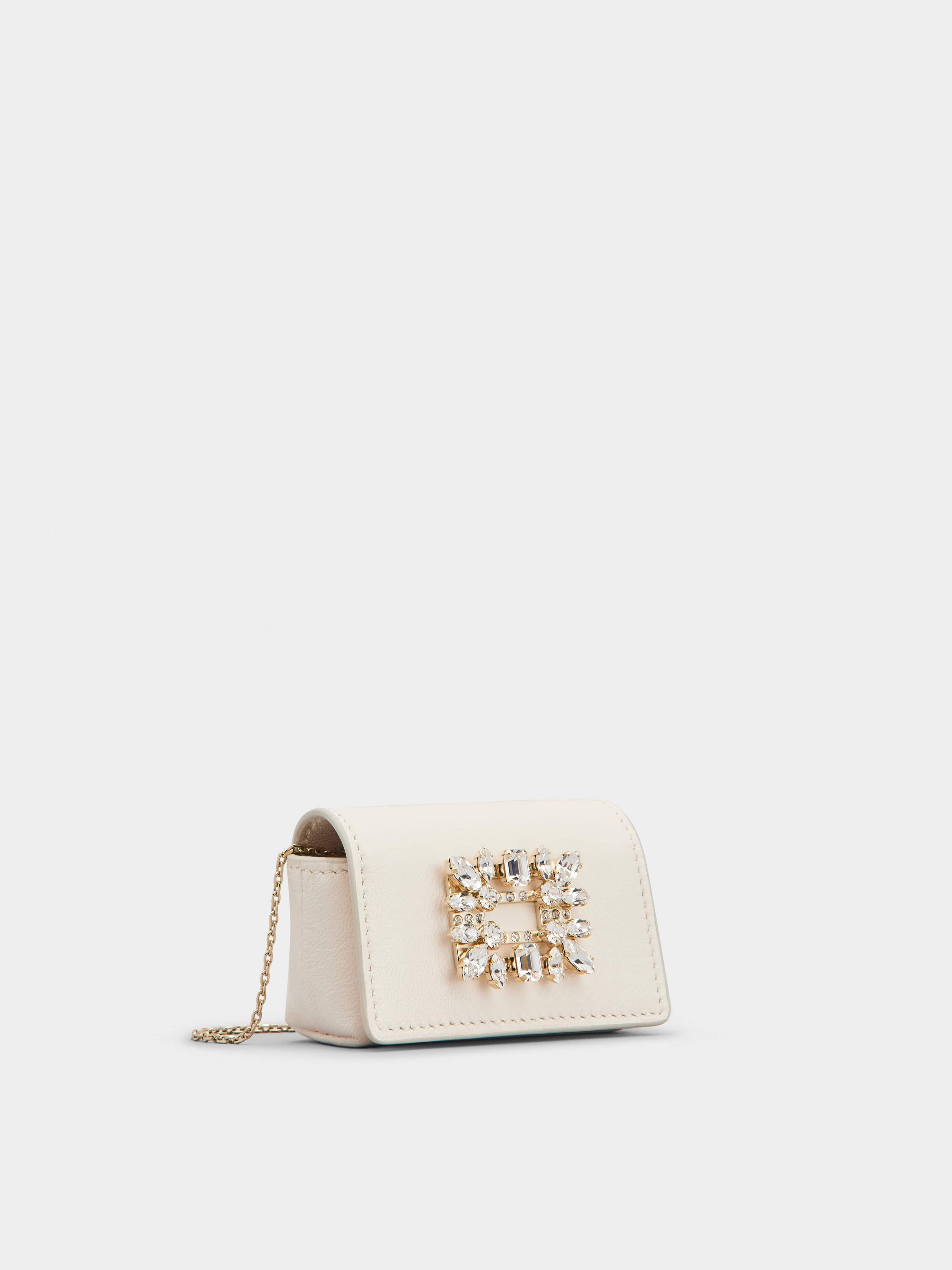 Broche Vivier Buckle Mini Pouch Keyring in Soft Leather - 2