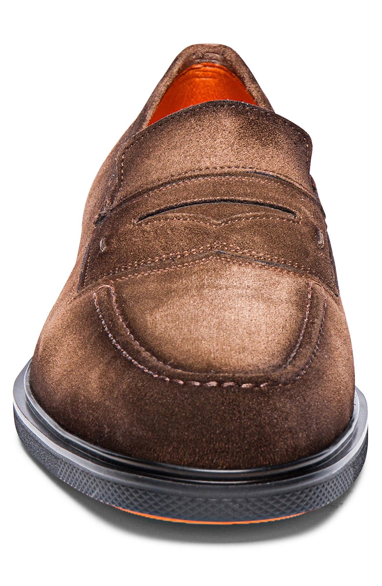 Santoni Easy Penny Loafer in Brown at Nordstrom - 4