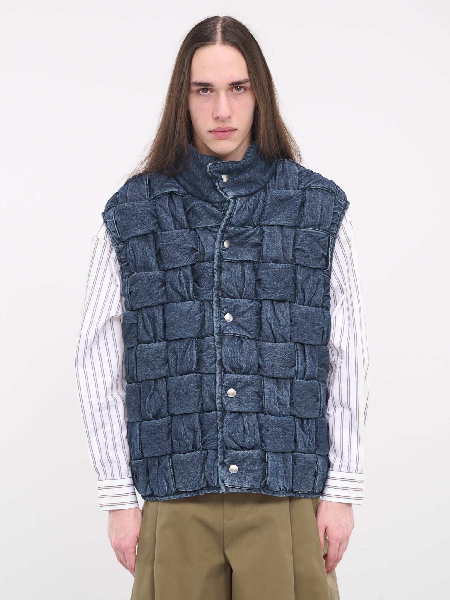 Intrecciato Denim Gilet - 1