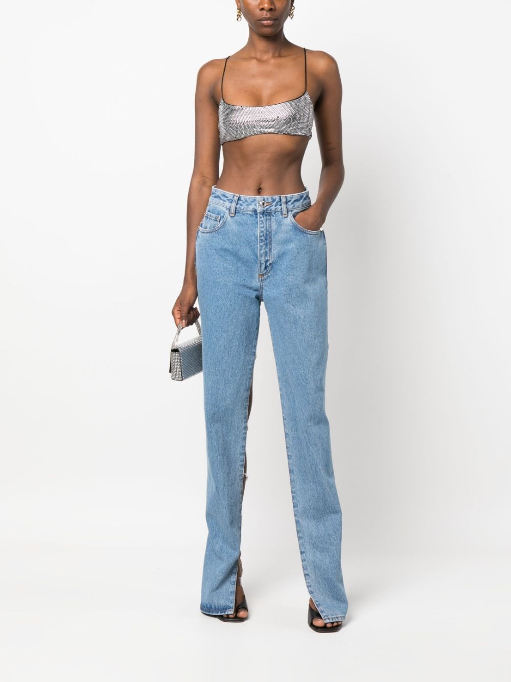 Bling cut-out jeans - 2