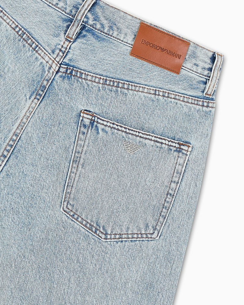 J74 Loose-fit marbled denim jeans 6