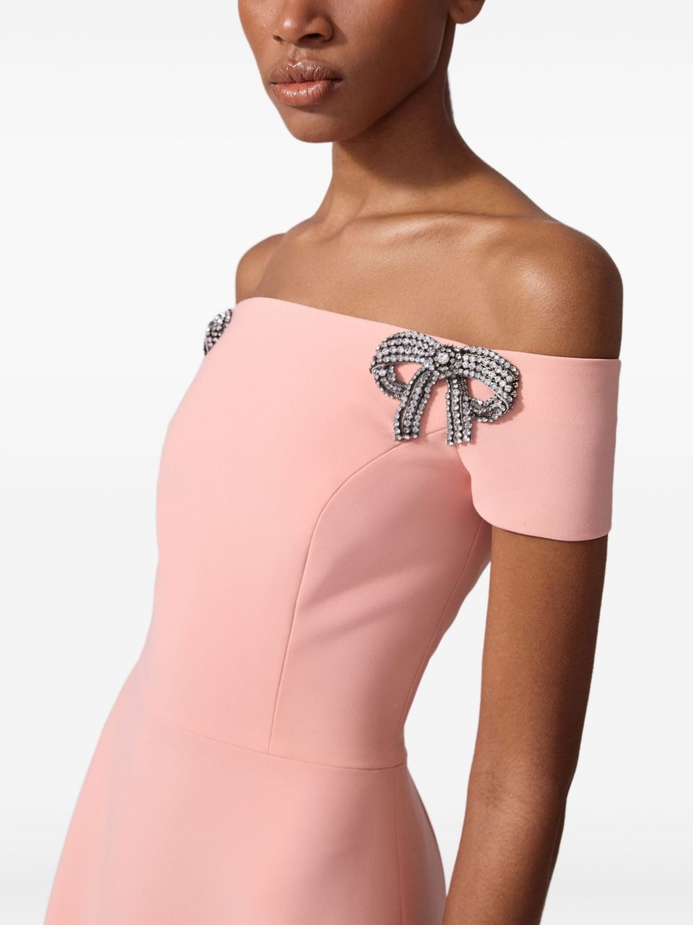 bow-appliqué midi dress - 4