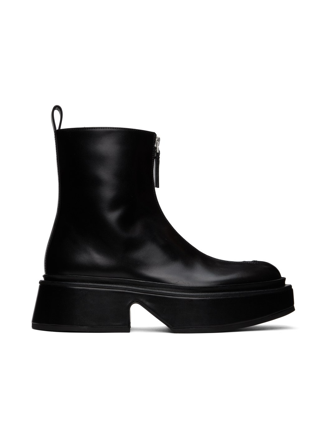 Black Wedge Platform Boots - 1