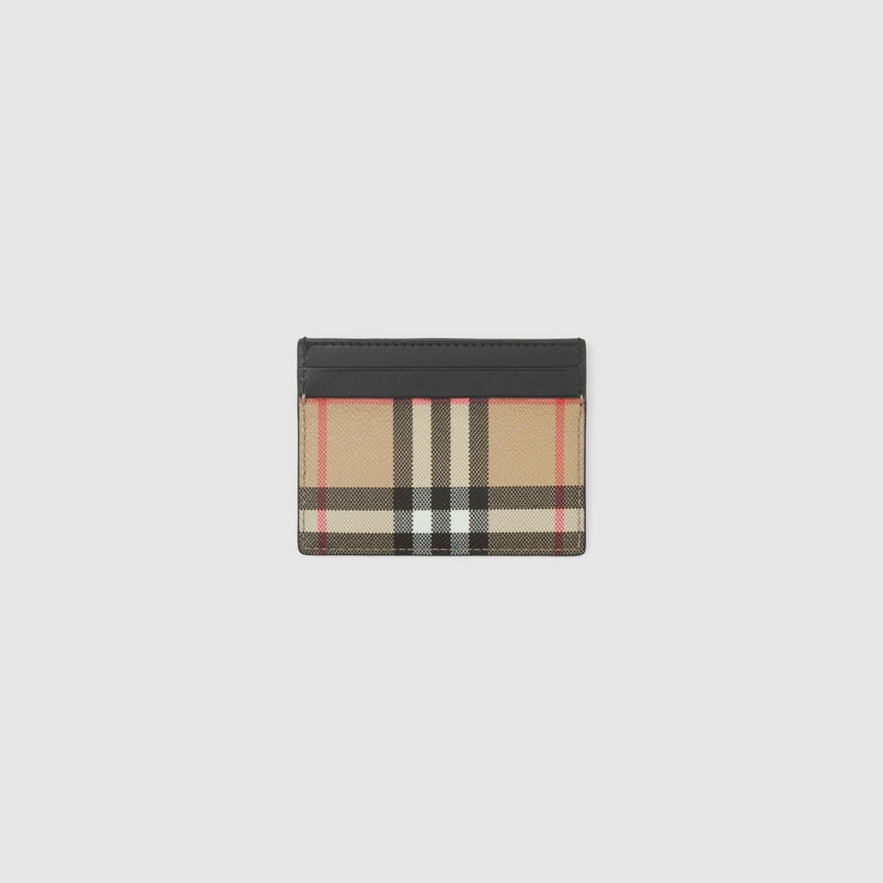 Vintage Check and Leather Card Case - 6