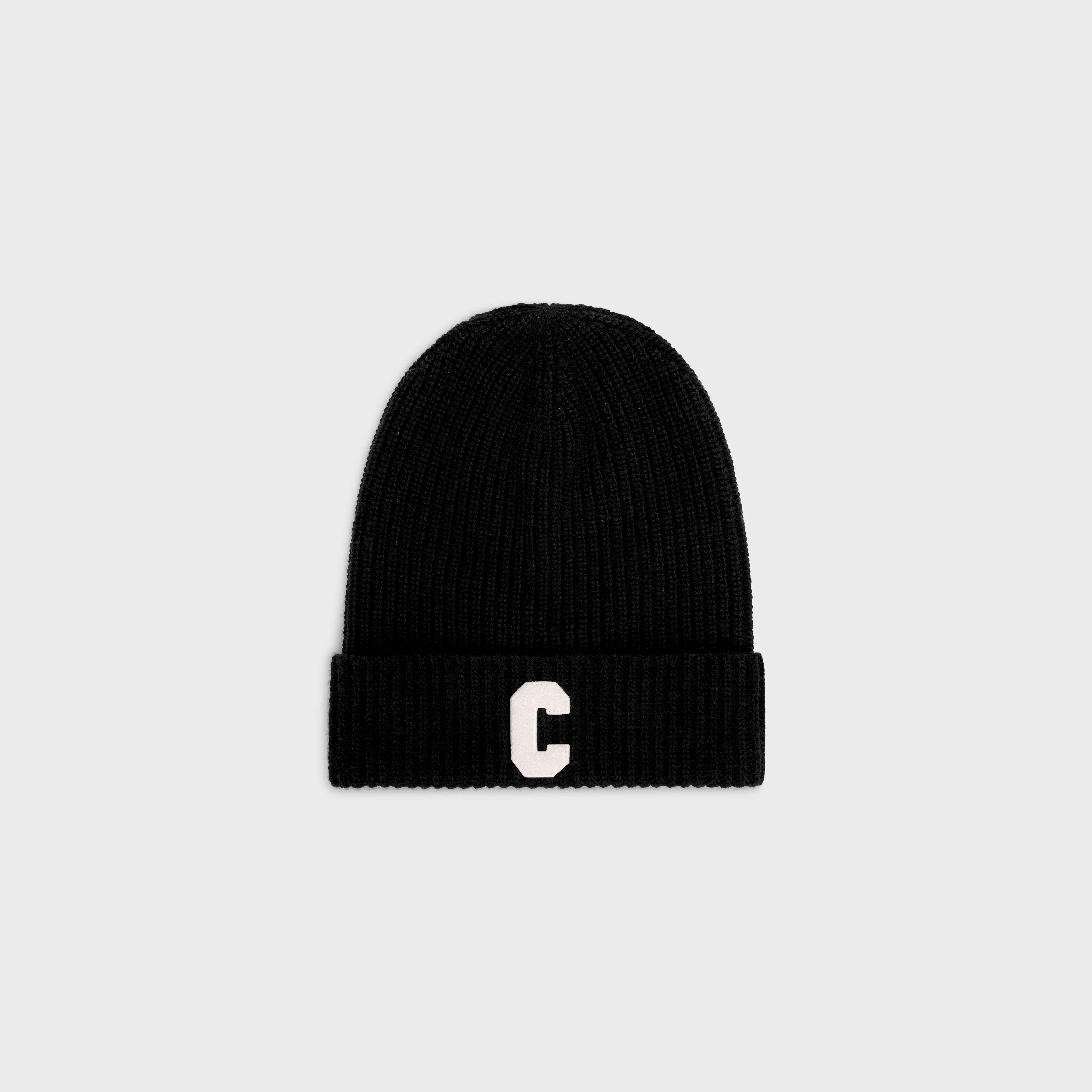 INITIAL BEANIE in ribbed wool - 1