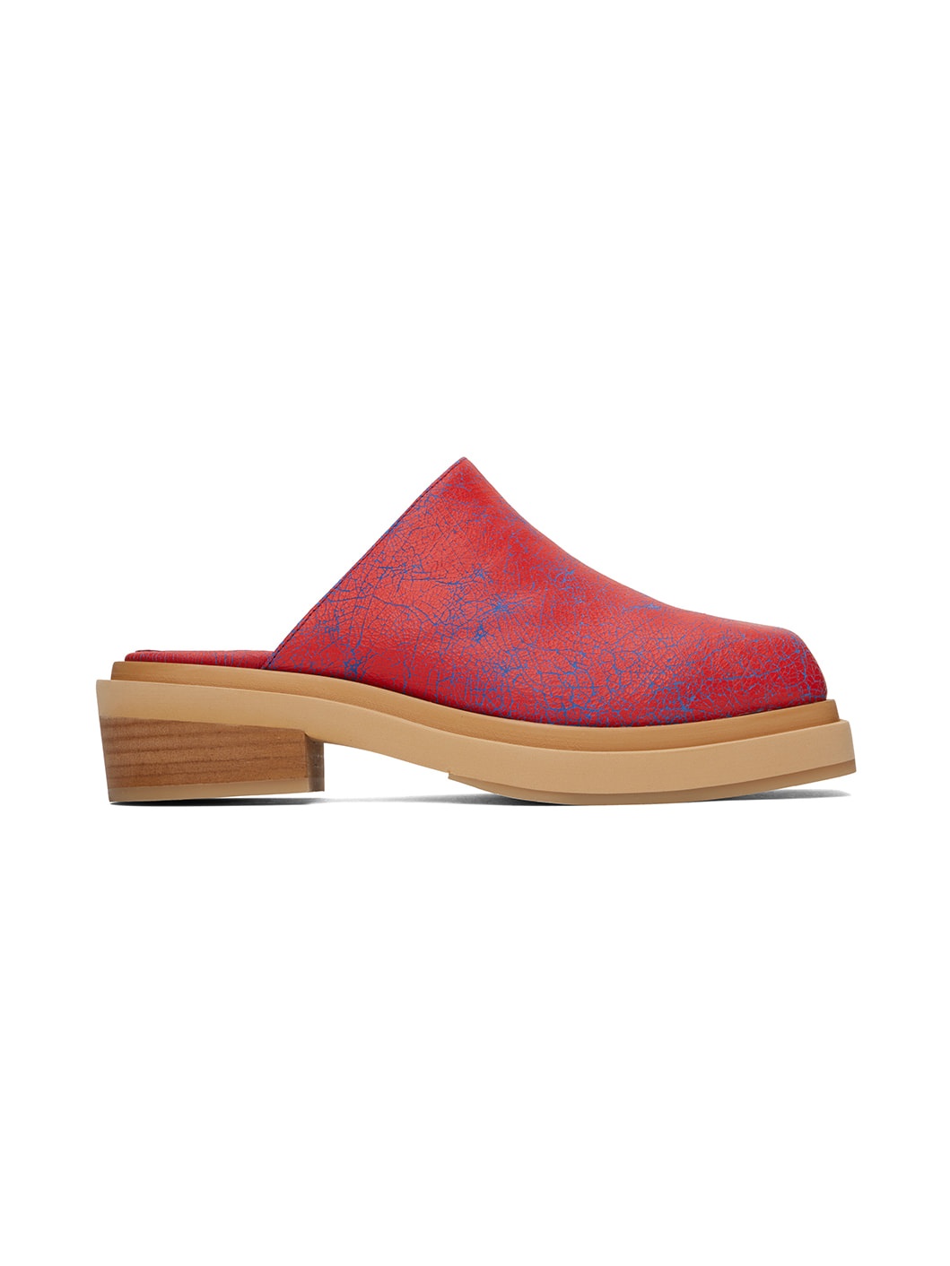 Red & Tan Zoe Clogs - 1