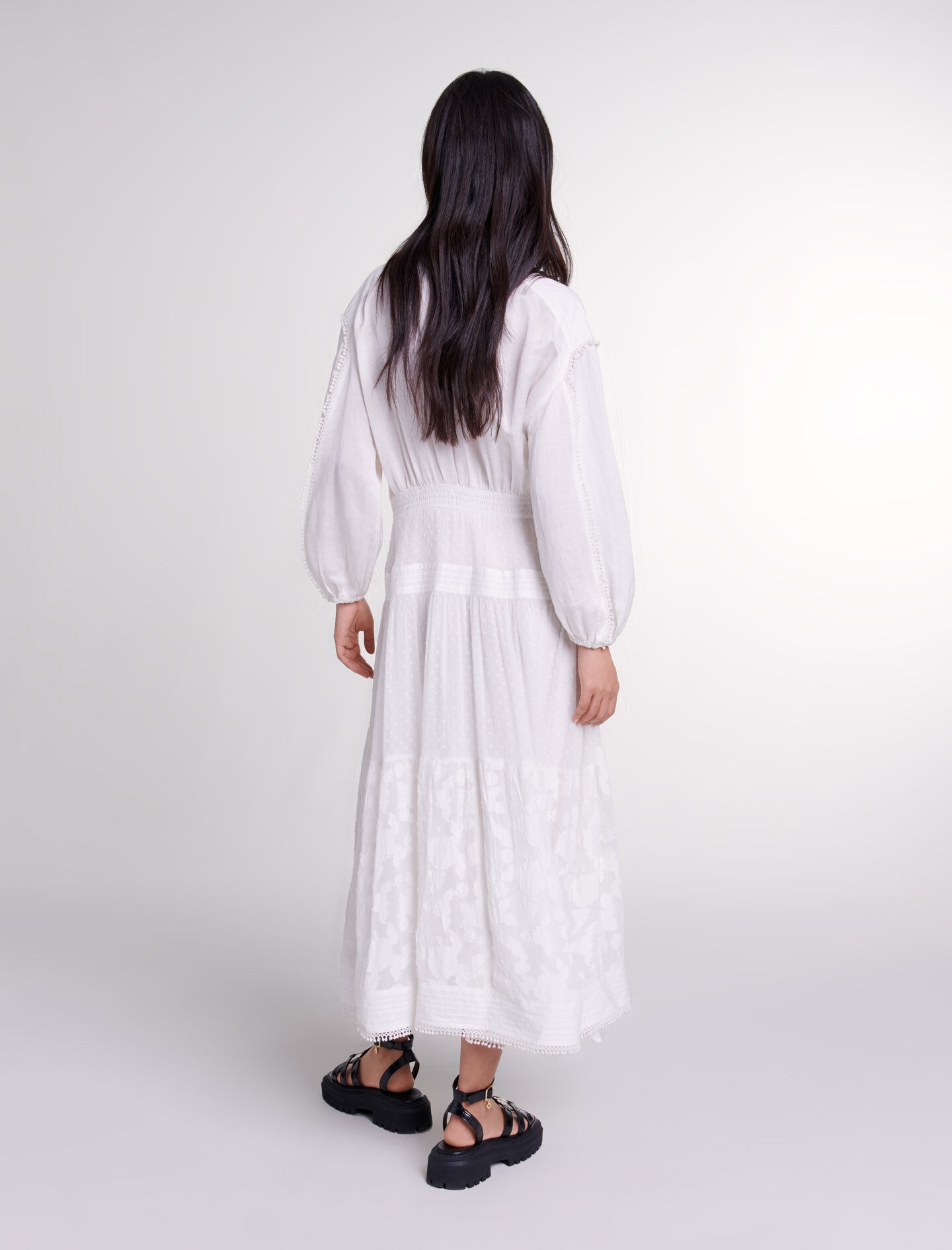 Cotton patchwork maxi dress - 4