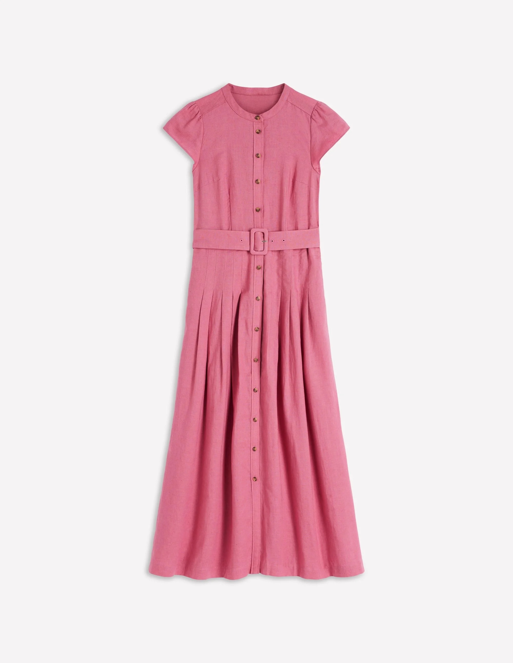 Arabella Linen Blend Dress-Pink Heather - 1