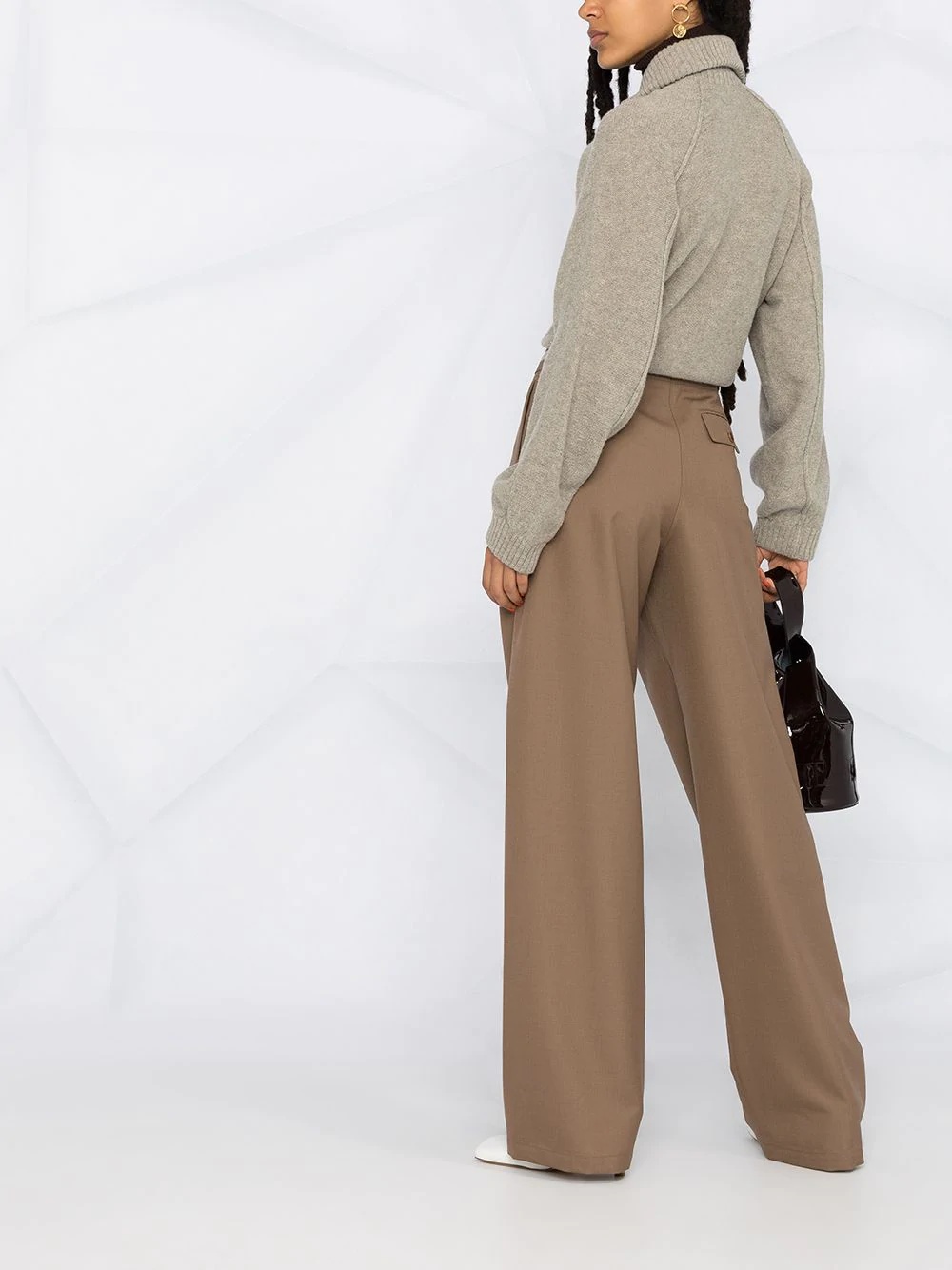 wide-leg tailored trousers - 6