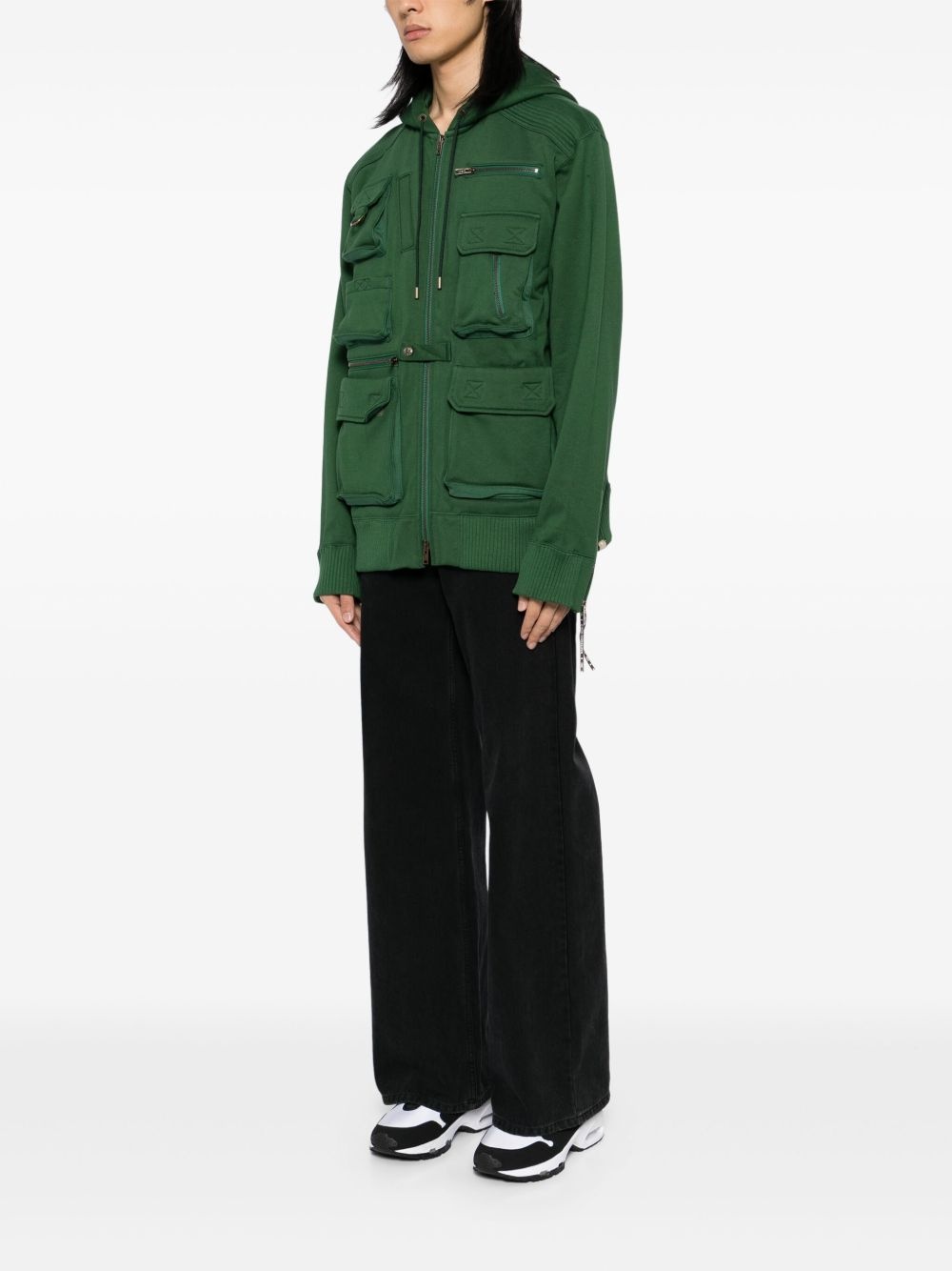 multiple cargo pockets hoodie - 3