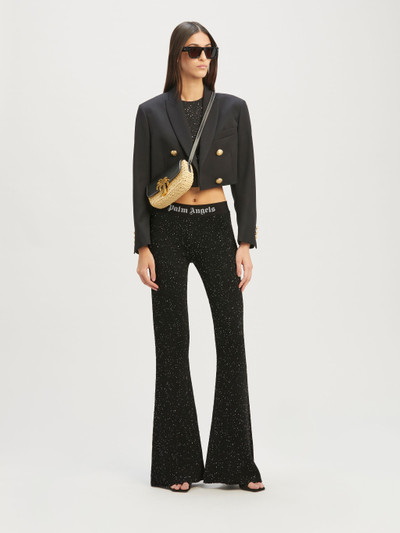 Palm Angels Soiree Knit Logo Pants outlook
