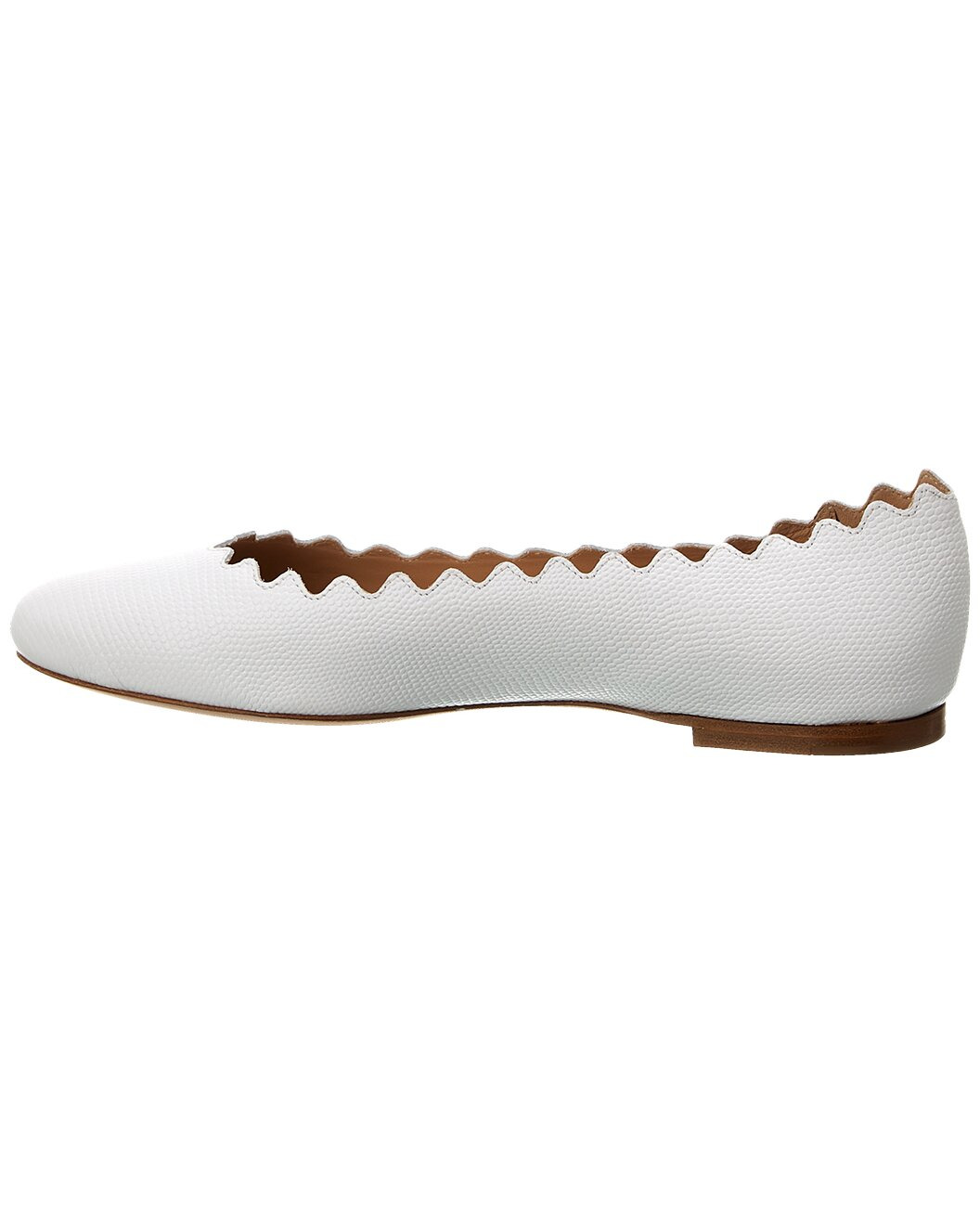 Chloé Lauren Scalloped Leather Ballerina Flat - 2