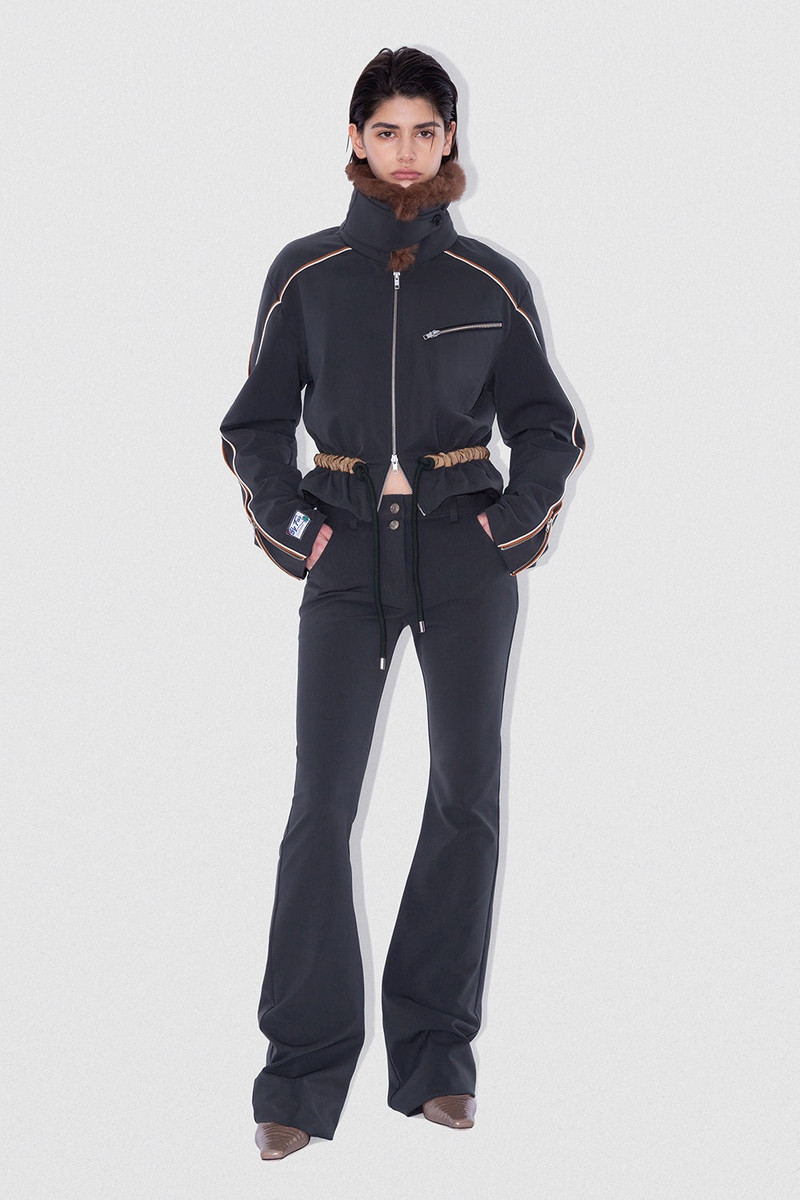 LUCA JACKET GUNMETAL STRETCH TECH TWILL 1