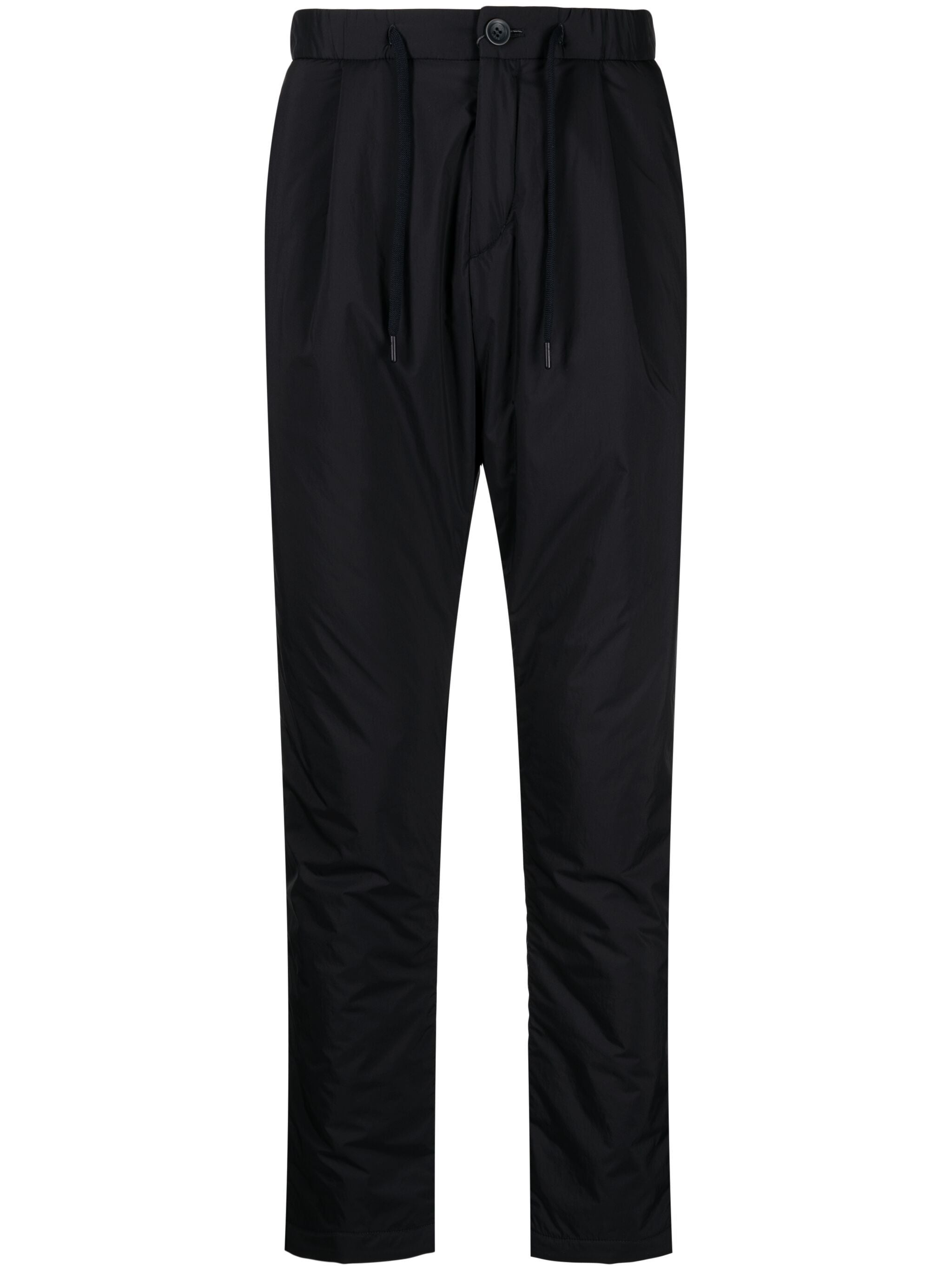 ELASTICATED-WAIST TAPERED TROUSERS - 1