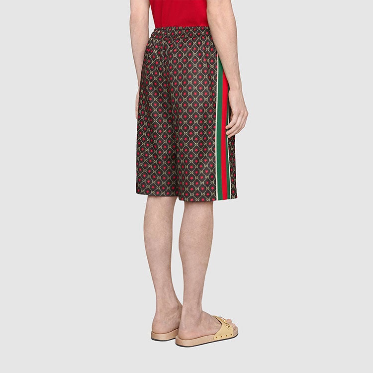 Gucci Star Print Track Shorts 'Brown Green Red' 575736-XJBA6-1145 - 4