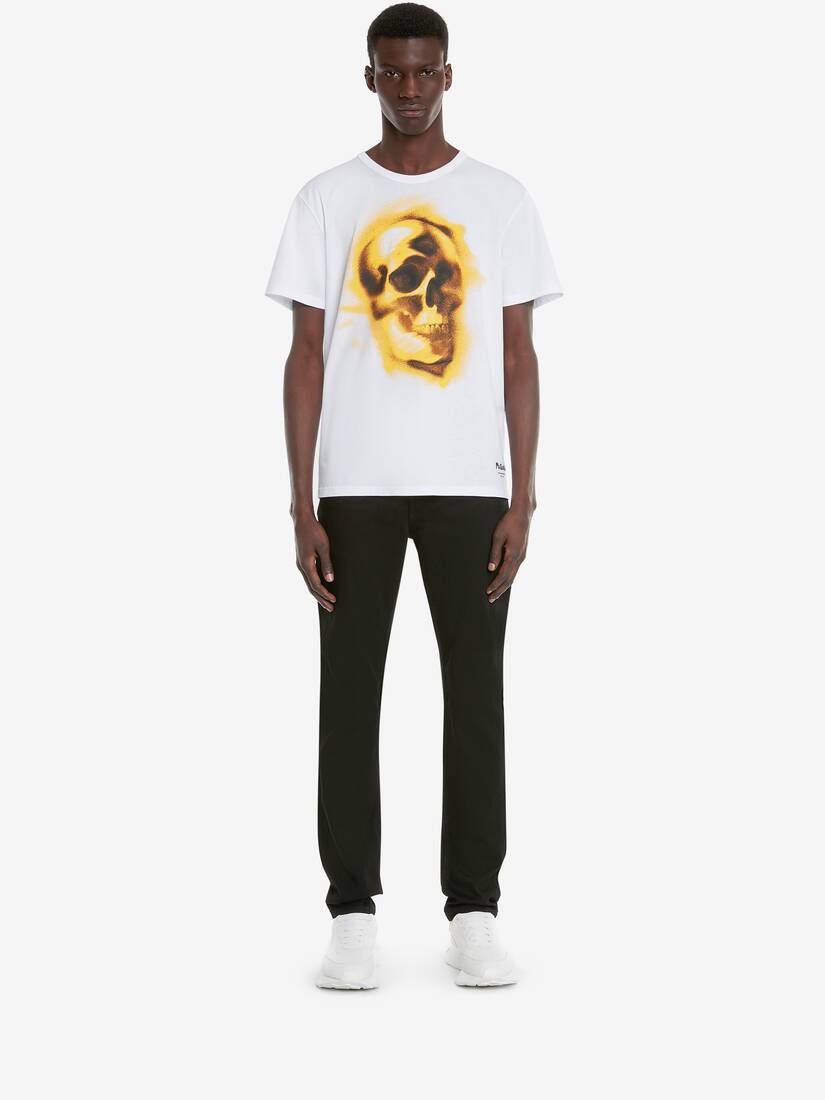 Men's Silhouette Skull T-shirt in White - 2