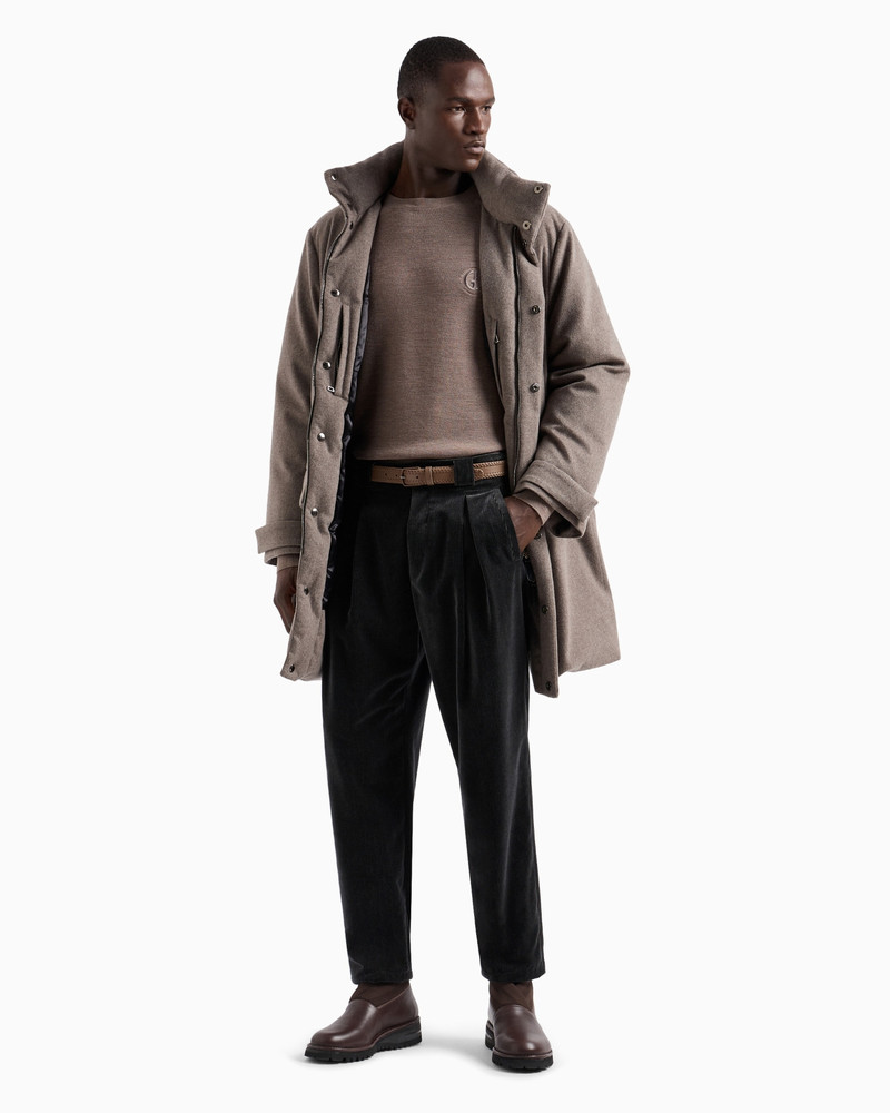 GIORGIO ARMANI Virgin-wool, crew-neck jumper outlook