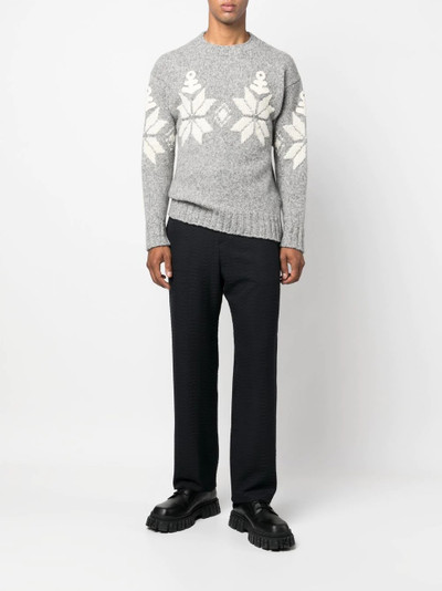 Etro patterned intarsia-knit jumper outlook