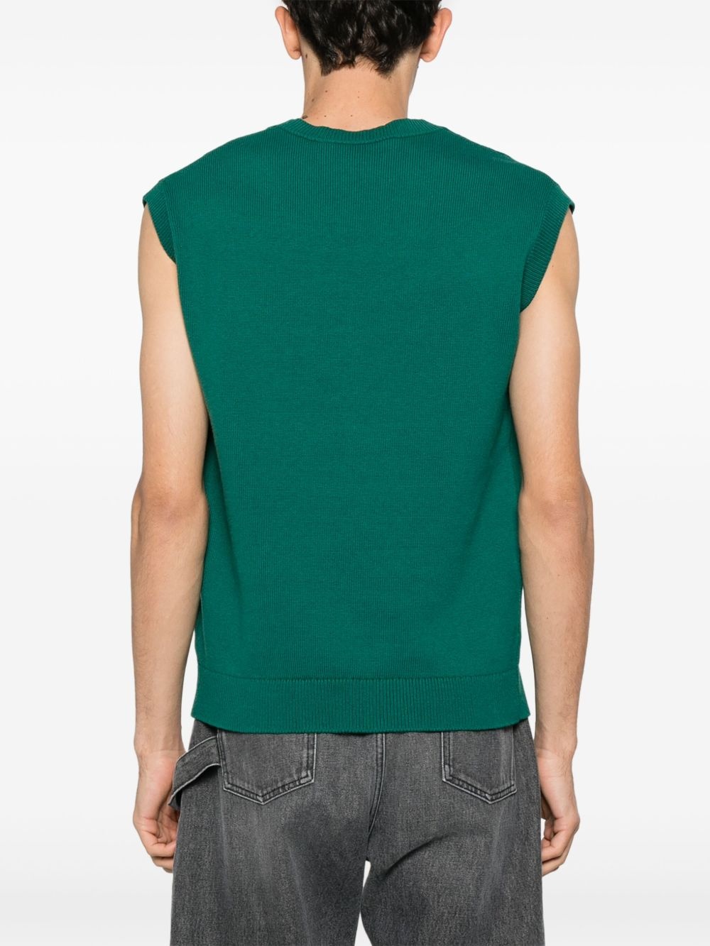 logo-intarsia vest - 3