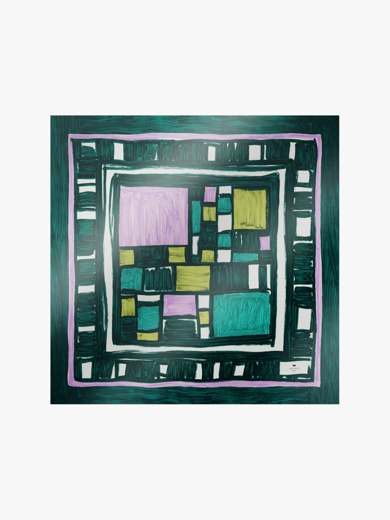 ONESTO3 Printed silk twill foulard 1