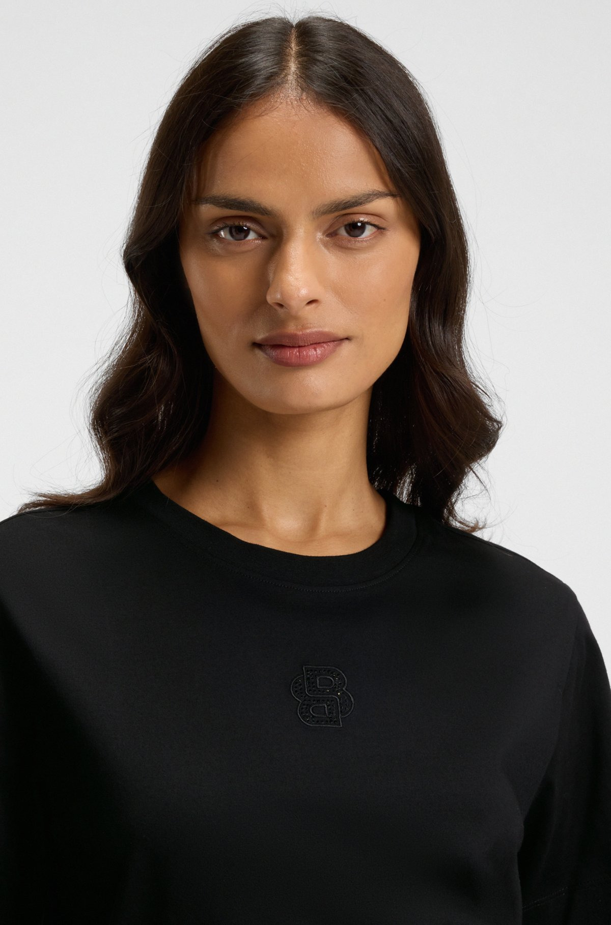 MERCERIZED-COTTON T-SHIRT WITH DOUBLE B MONOGRAM - 5