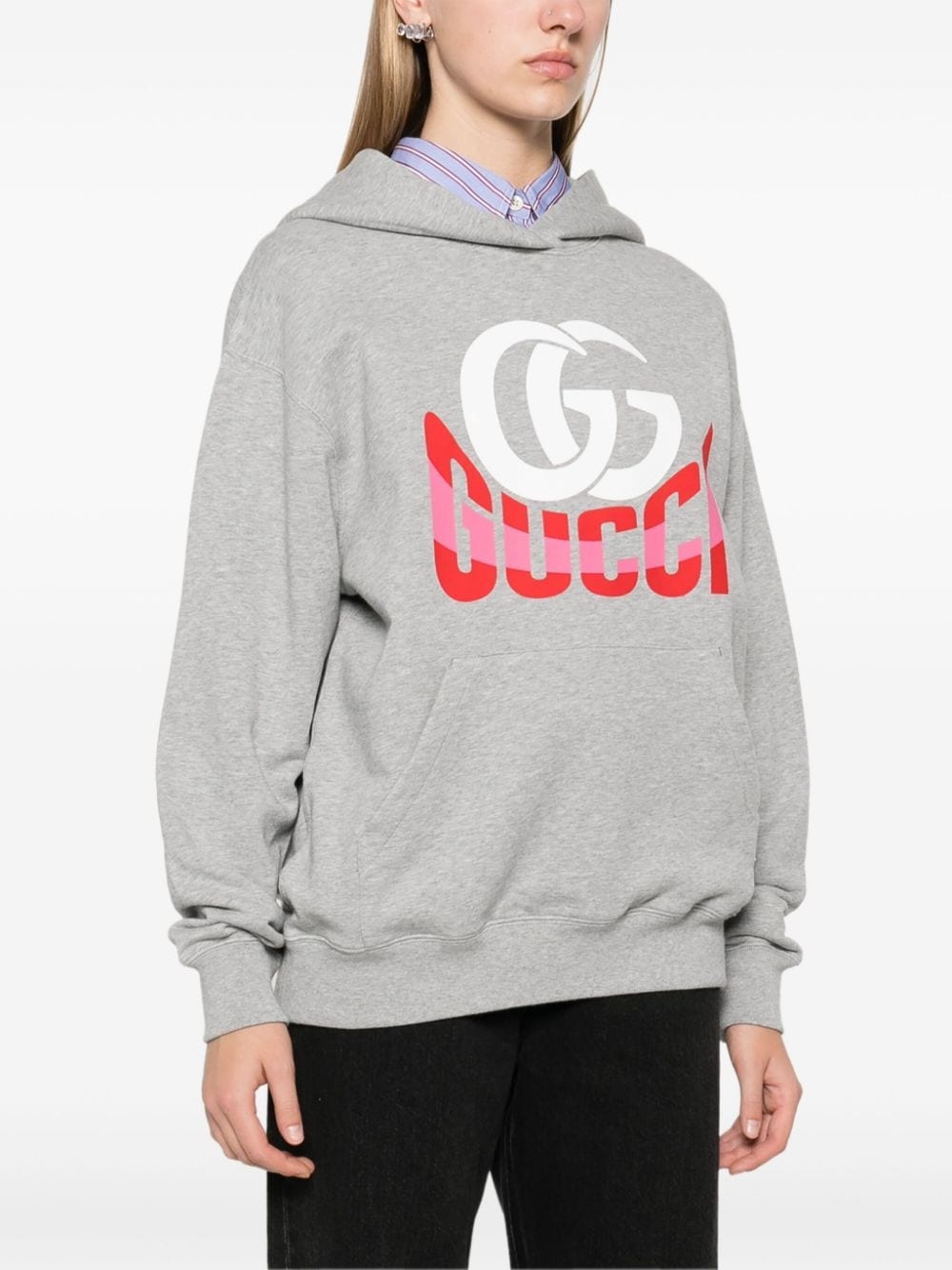 logo-print hoodie - 3