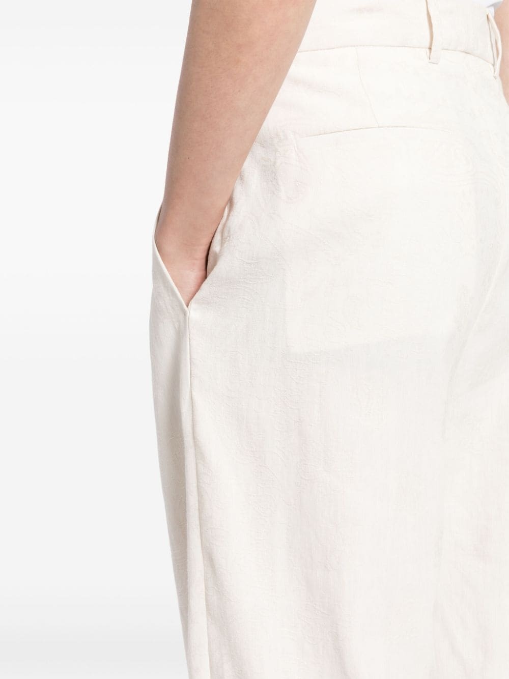mid-rise wide-leg trousers - 10