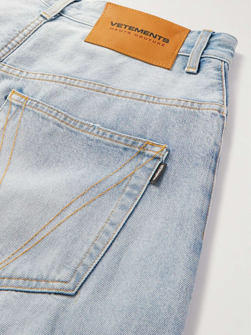 Wide-Leg Distressed Jeans 5