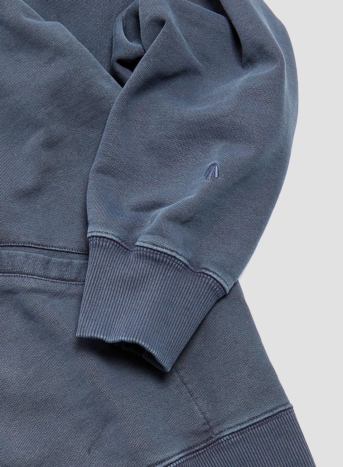 Embroidered Arrow Zip Hoodie in Navy - 8