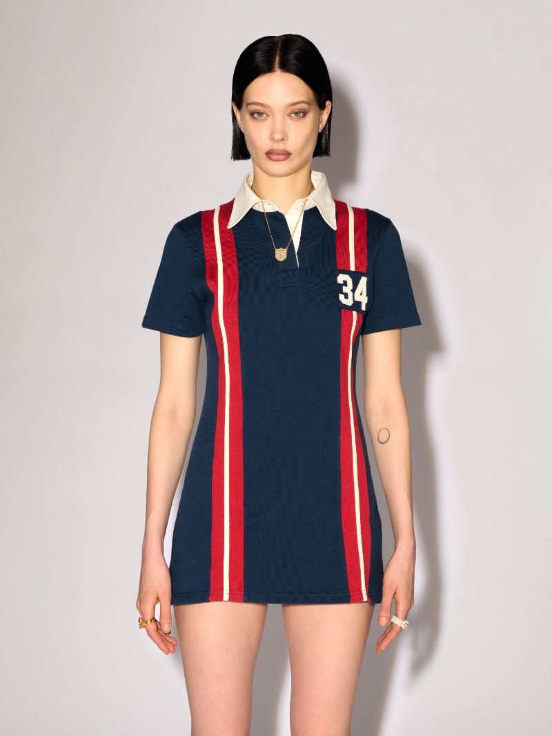 STRIPED RUGBY SHIRT DRESS - 3