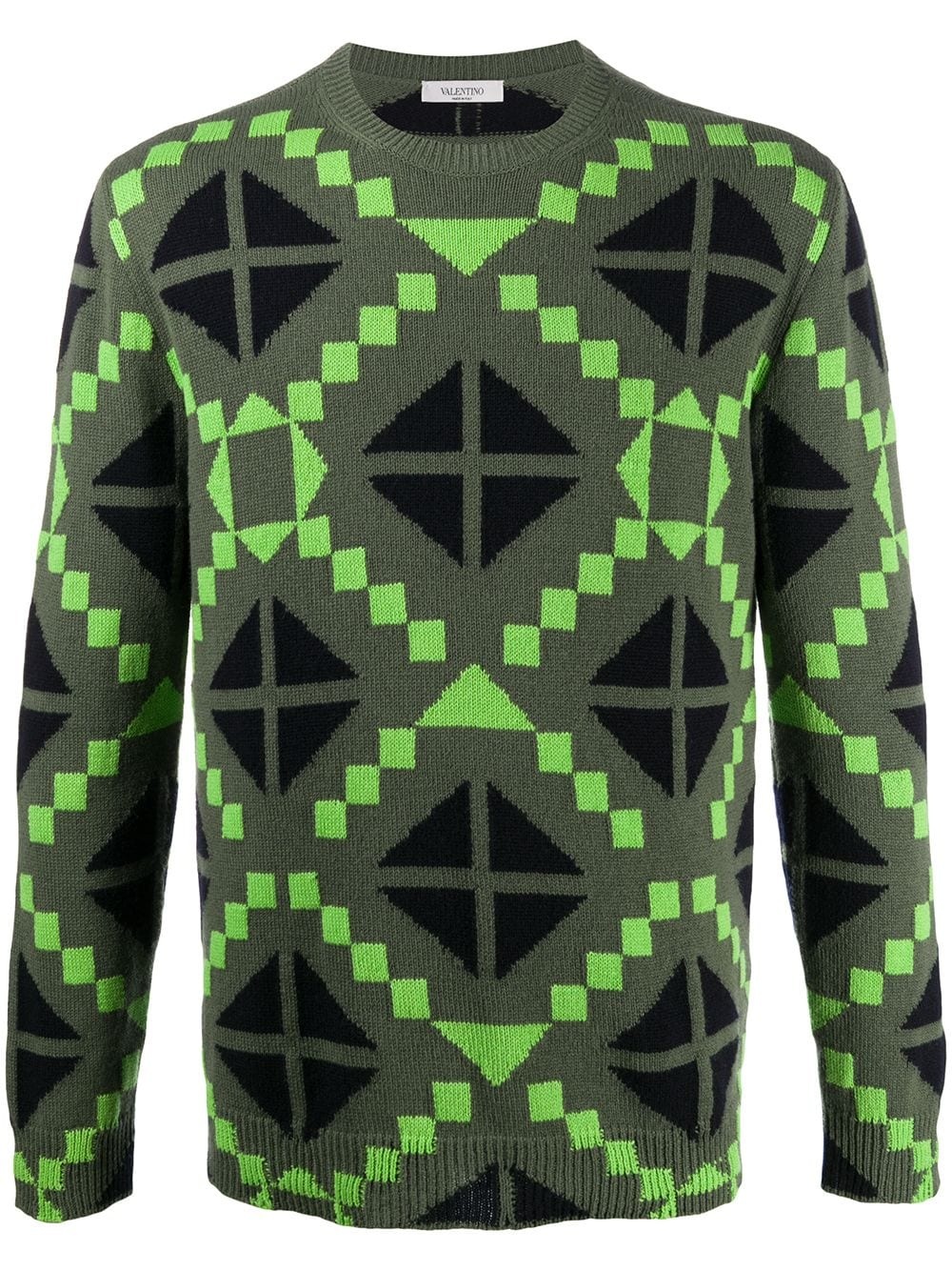 geometric print jumper - 1