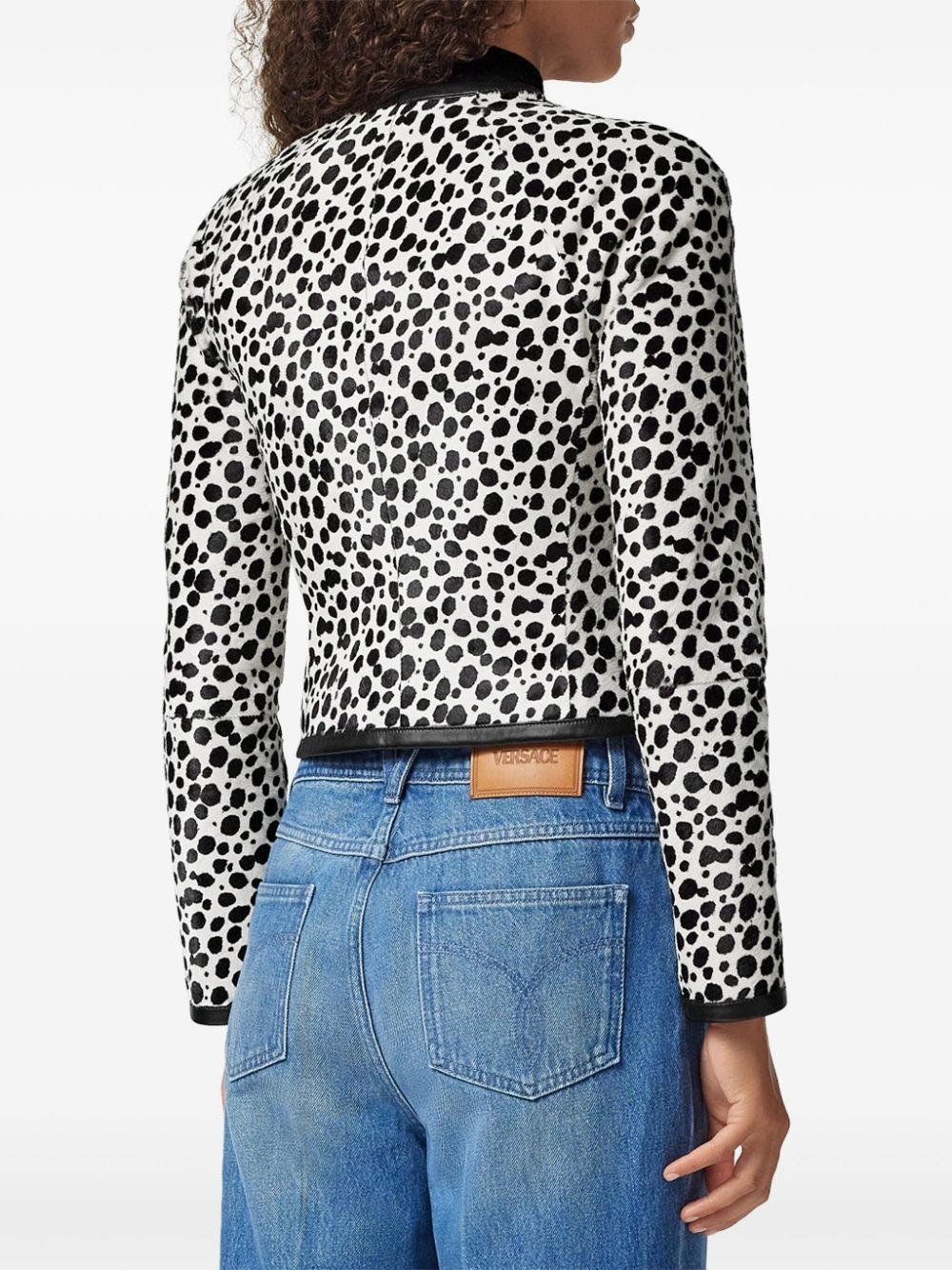 animal-print fitted jacket - 4
