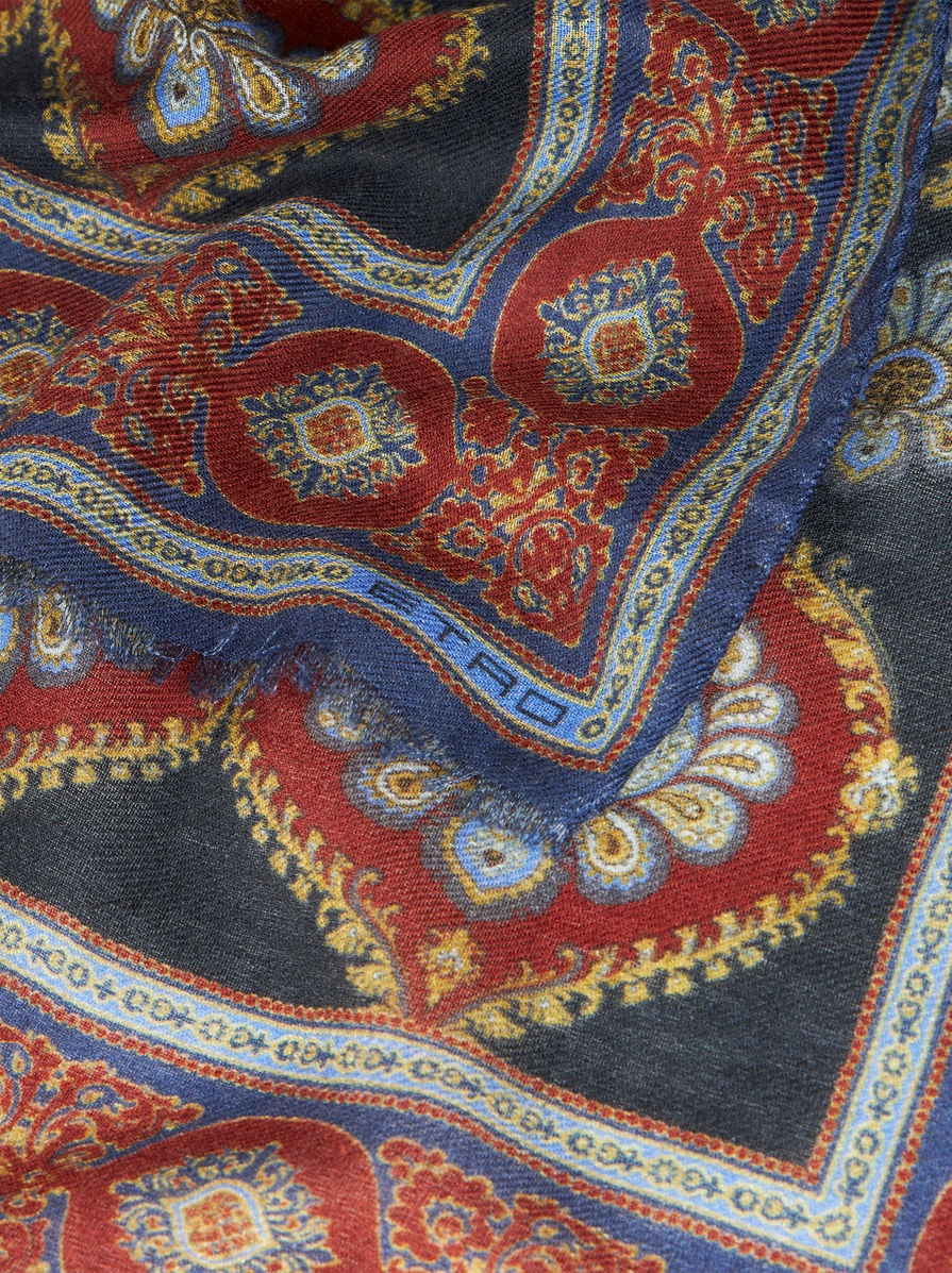 PRINTED SILK AND CASHMERE SCARF - 3