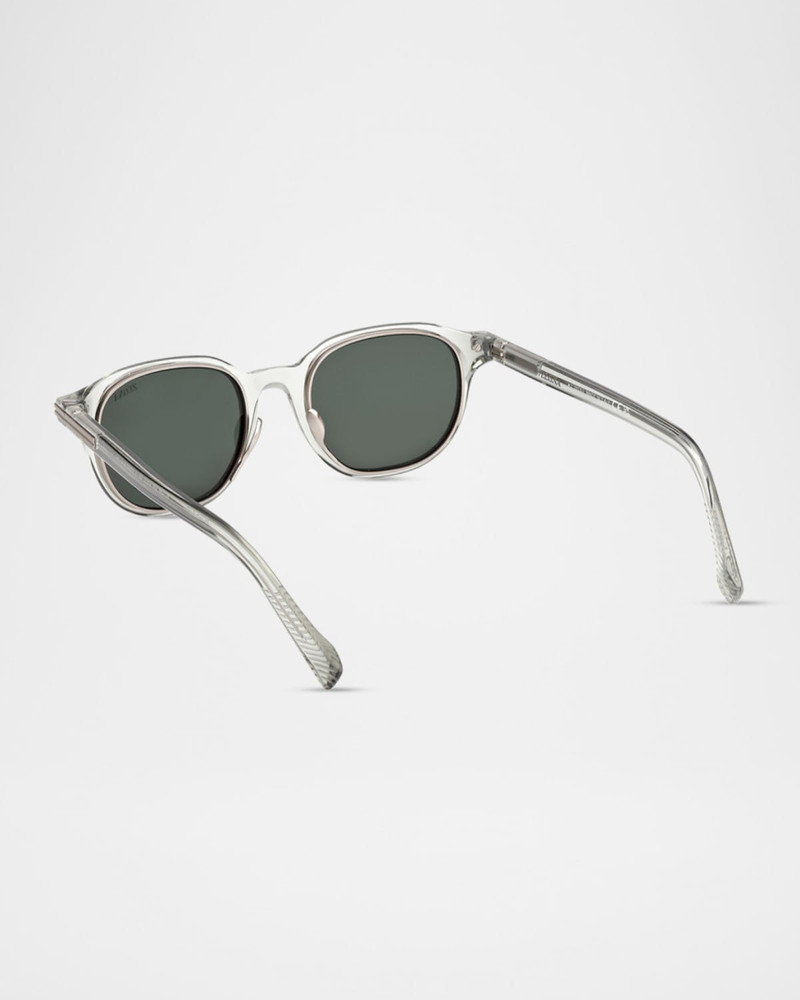 ZEGNA 50mm Acetate Round Sunglasses outlook